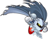 Artwork Final de Meta Knight Oscuro en Kirby y el Laberinto de los Espejos.