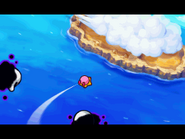 A Kirby flees to Sandy Canyon.