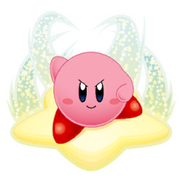 Kirby Riding a Warp Star