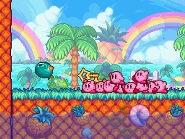 Un Stickle sin pinchos en Kirby Mass Attack.