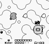 Kirby battles Kabula under the Mint Leaf's effect.