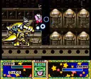  Kirby fighting Heavy Lobster on  in the original .