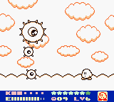 En Kirby's Dream Land 2 (Super Game Boy).