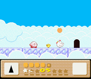 Keko entregándole la Estrella Corazón a Kirby.