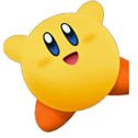 Kirby Amarillo como se ve en Super Smash Bros. Brawl.