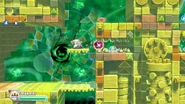 Magolor fires a Magic Sphere in a hole