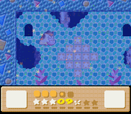 Kirby and Nago carve HB-002's shape out of Star Blocks.