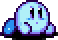 Sprite de un Kirby debilitándose en Kirby Mass Attack, se vuelve azul.