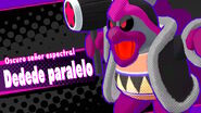 Presentación de Dedede Paralelo en Kirby Star Allies.