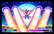 Soul of Sectonia's vines attack Kirby with beams.