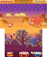 El Rey Dedede se encuentra con varios enemigos.