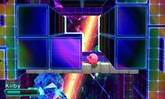 Kirby avoids purple blocks.