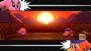 Samurai Kirby vs. Waddle Dee-Assistent in Kirby's Return to Dream Land Deluxe
