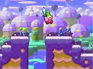 Sword Kirby progresses forward.