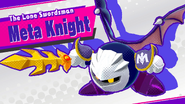 Meta Knight's primary splash screen in Kirby Star Allies