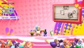 King Dedede's credits image, calling back to Kirby's Dream Land