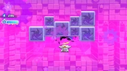 Magolor uses a Black Hole at the center to clear all the blocks at once