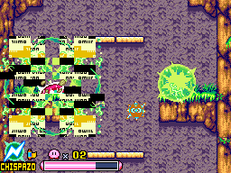 Kirby tratando de usar dos ataques a la vez no le agrada mucho al juego.