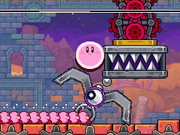 The Kirbys pull back Giga Clanksprout's head.