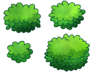 The first set of Whispy's bushes