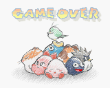 Kirby's Dream Land 3 Artwork Pantalla Game Over