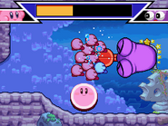 The Kirbys pull on purple Stun Snake’s tongue.