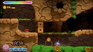 Kirby approaches a Challenge door in Great Cave Escape.