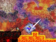 Meta Knight defeats a Bronto Burt