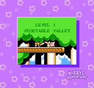 KA Vegetable Valley intro.png (6 KB) Vegetable Valley's intro in Kirby's Adventure