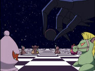 Some of the chess monsters as seen from side-view in Kirby's Duel Role.