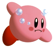 Kirby swimming