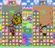 Una batalla de Star Stacker contra Meta Knight.