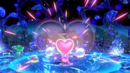 Kirby produces a giant Friend Heart.