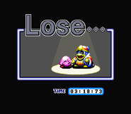 Kirby loses Gourmet Race.
