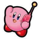 En Kirby: Planet Robobot (Pegatina).