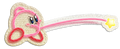 Kirby using the yarn whip