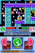 Kirby reaches the dead end of a maze, where the Beam Copy Essence Deluxe is located. (Kirby Super Star Ultra)