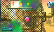 Kirby climbs away from poison gas.