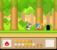 Pierre juggling his shapes.