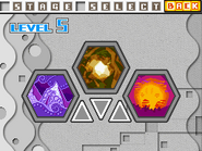 The level select screen