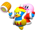 rey dedede y Kirby en Kirby 64: The Crystal Shards