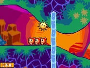 Needle Kirby making his way through the jungle.