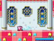 Kirby inhales Bandana Waddle Dee.