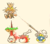 Artwork de los créditos de Kirby 64: The Crystal Shards (Final bueno).