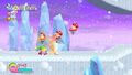 Sword Kirby in an ice level