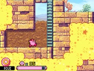 Kirby explores a desert in Nature Notch.