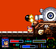 Beam Kirby fighting Combo Cannon (Kirby Super Star)