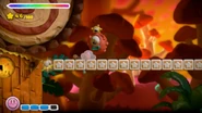 Sportle atacando a Kirby.