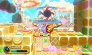 KTD Lollipop Land 1.png (167 KB) Wheel Kirby is chased by a Lollipop Tank.