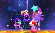 Kirby Oscuro siendo derrotado en Kirby: Triple Deluxe